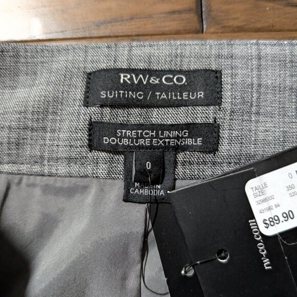 New RW&CO pencil skirt grey crosshatch size 0 - Picture 6 of 16